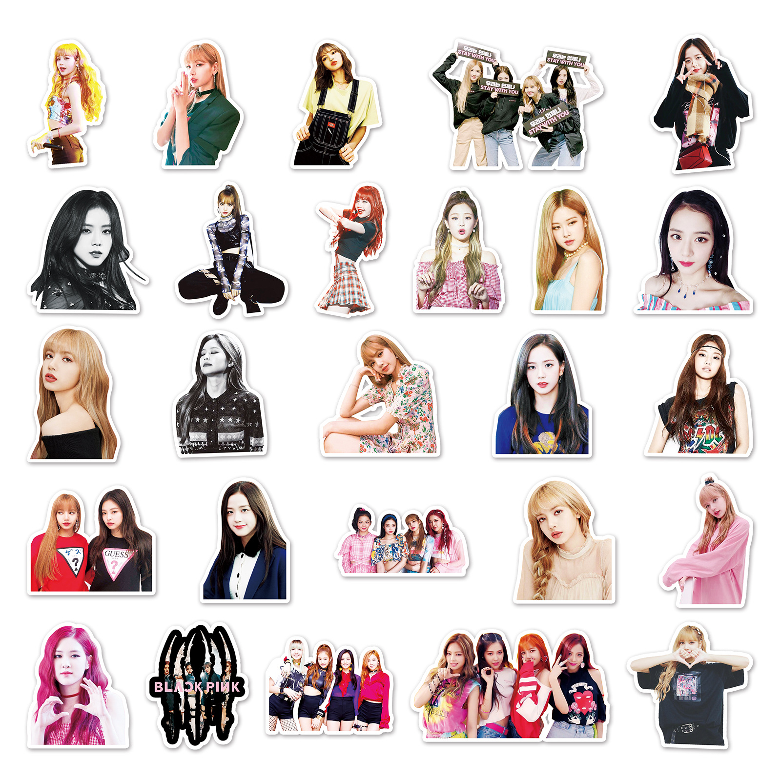 Set 50 hình dán trang trí Blackpink  dễ thương (giao ngẫu nhiên)