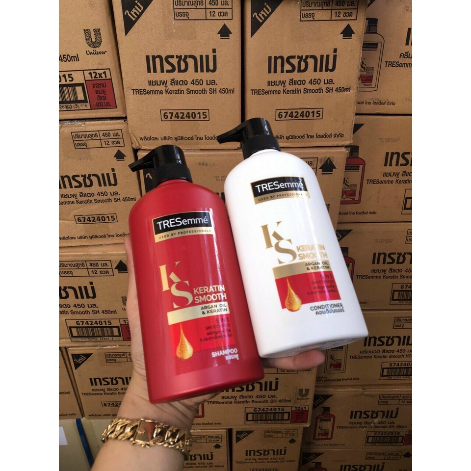 Gội- Xả Mượt Tóc Tresemme KERATIN SMOOTH 450ml - Thái Lan