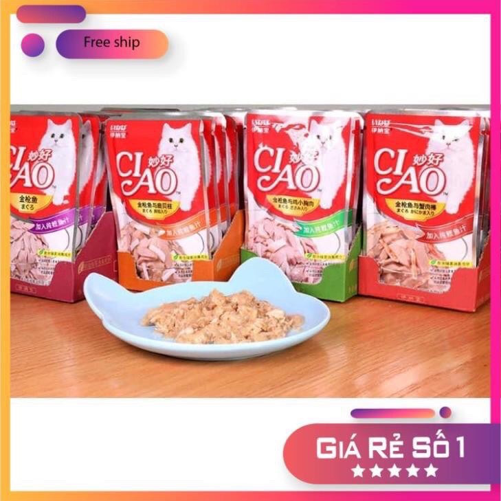 (SIÊU RẺ) COMBO 5 Gói 60G Pate Cho Mèo CIAO MIX VỊ