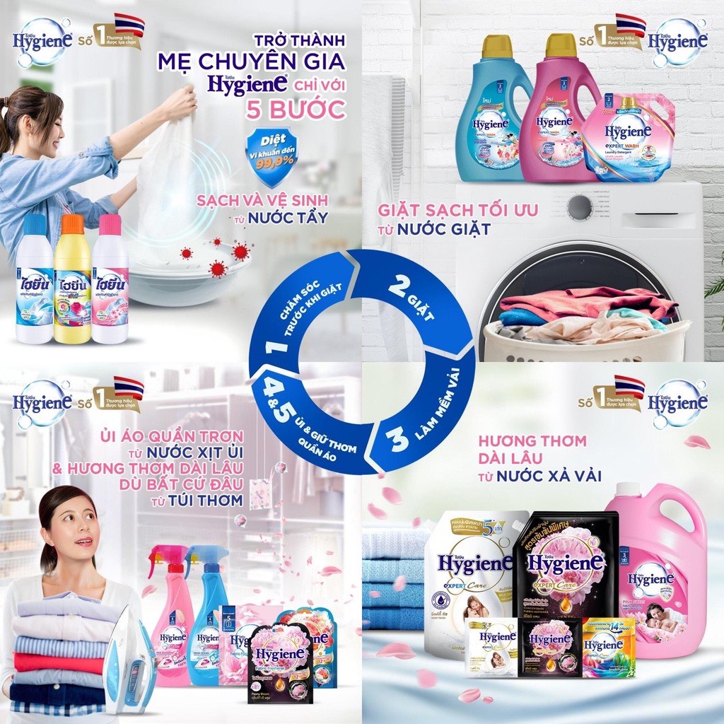 Nước Xịt Ủi Thơm Quần Áo Hygiene 550ml