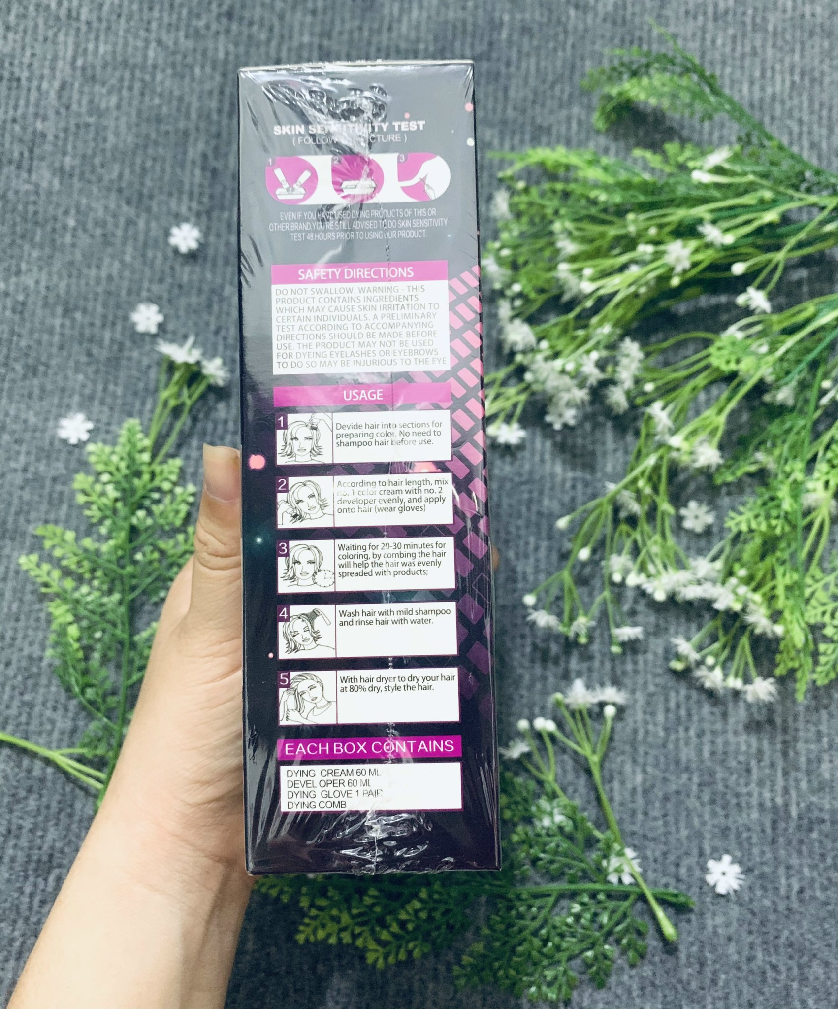 Màu nhuộm phủ bạc aurane 60ml x2