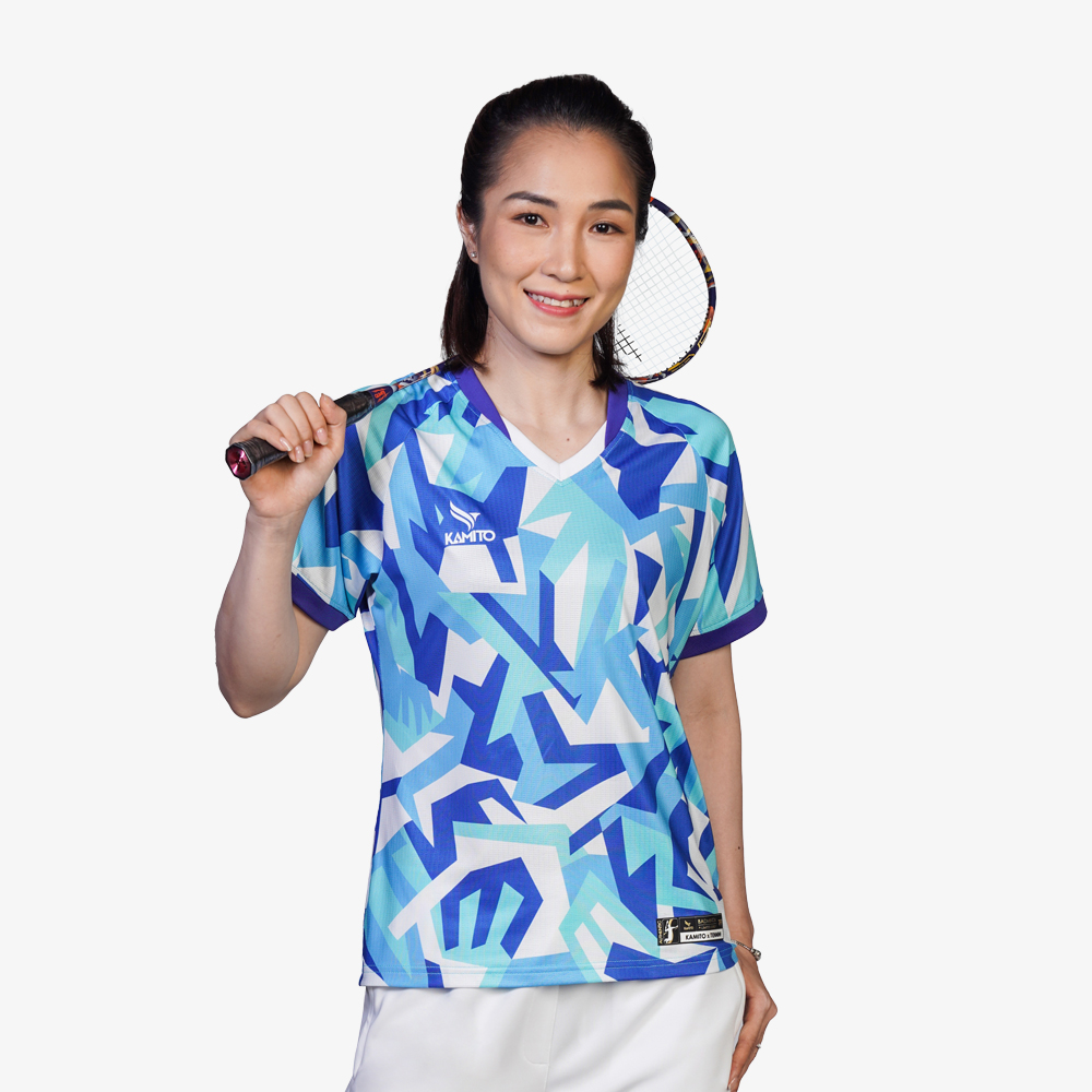 Áo cầu lông nữ Kamito TM Color, mát mẻ, vải Polyester cao cấp, thông thoáng mồ hôi, khử khuẩn