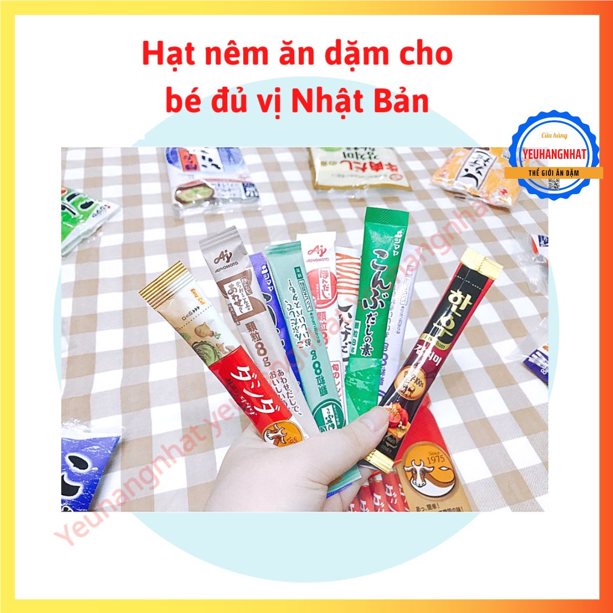 Hạt nêm tách gói lẻ - Hạt nêm cho bé Nhật bản [Gemie Store]