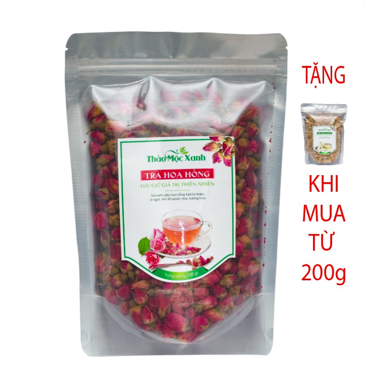 Trà hoa hồng sấy khô 100g (tặng 1 gói hoa nhài khi mua từ 200g) - 100g