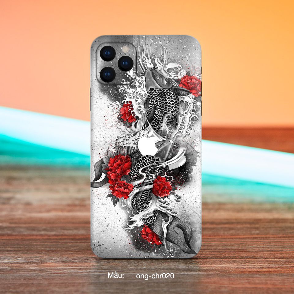 Miếng dán skin mẫu Chép hóa rồng - CHR020 cho iPhone 7 Plus, 8 Plus, X, XS, XS Max, 11, 11 Pro, 11 Pro Max
