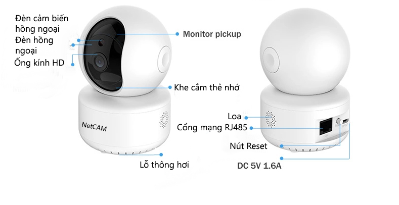 [HCM]Camera IP Wifi NetCAM NVB2.0 (2MP) - Hãng Phân Phối Chính Thức