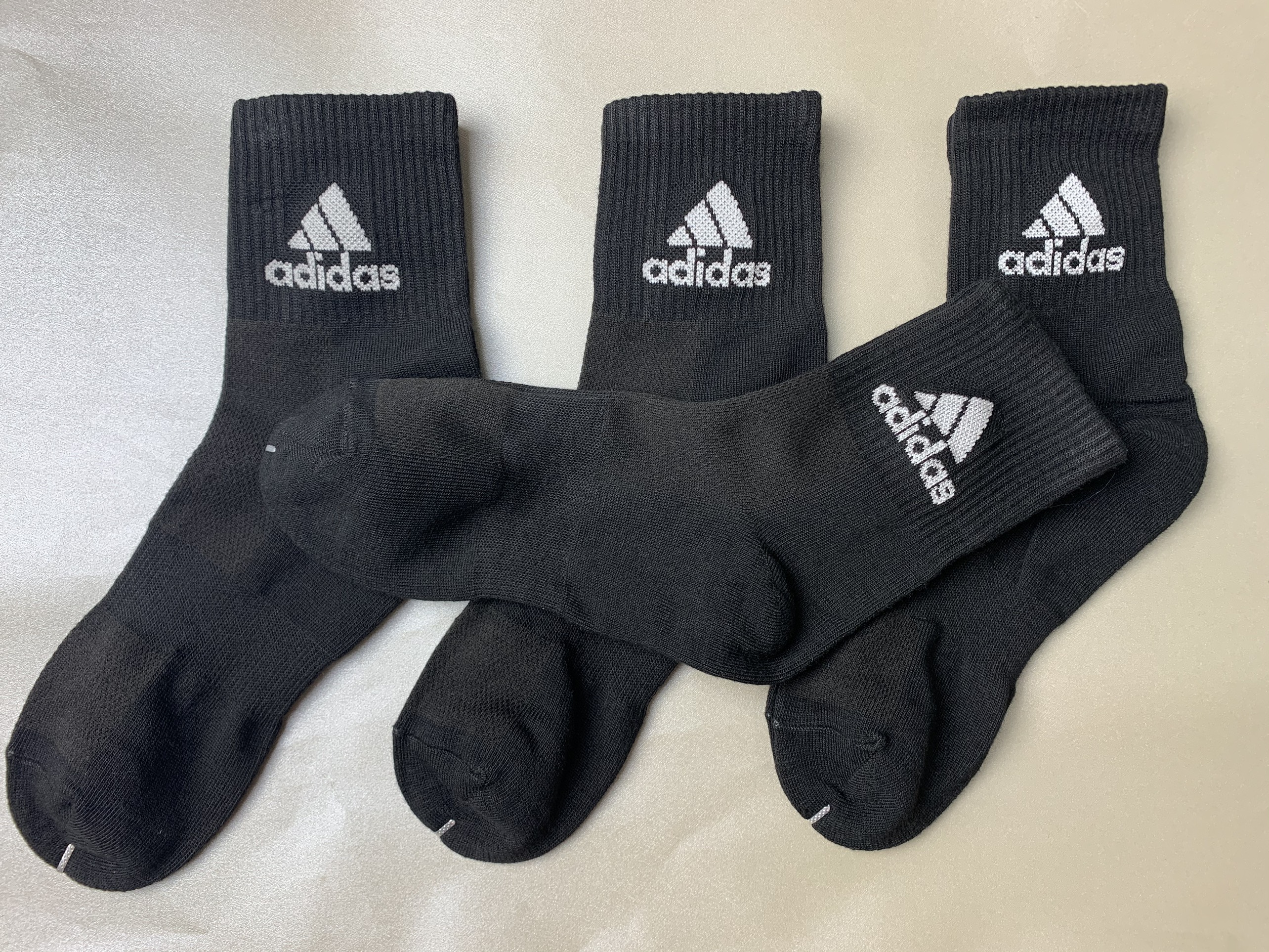 FreeShip Tất Cả Tất dệt kim Adidas Đen cổ lửng