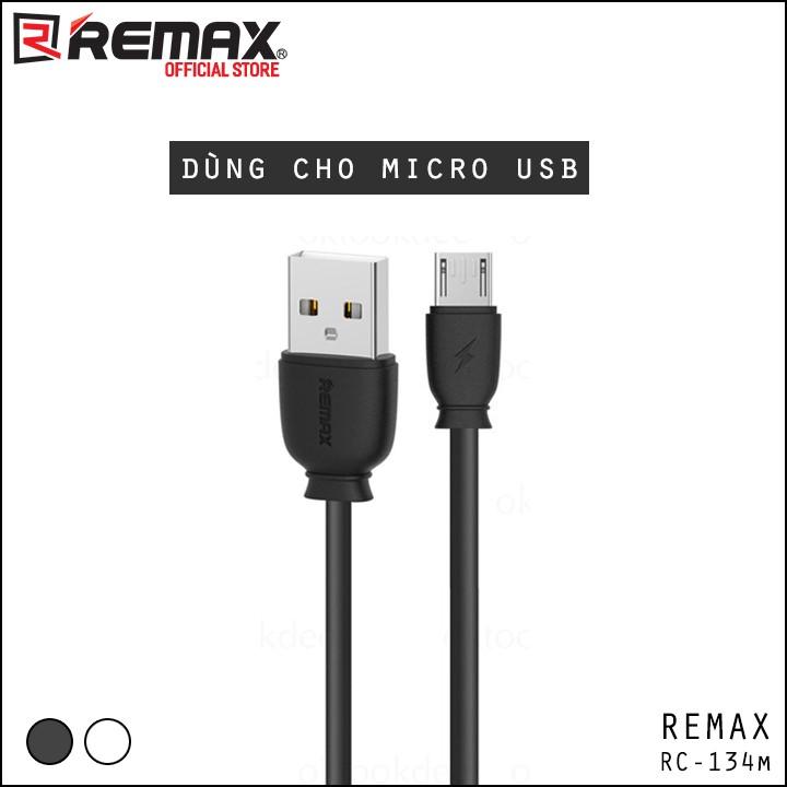 Cáp Sạc Nhanh Remax RC 134m Micro USB 1m - BH 12 Tháng