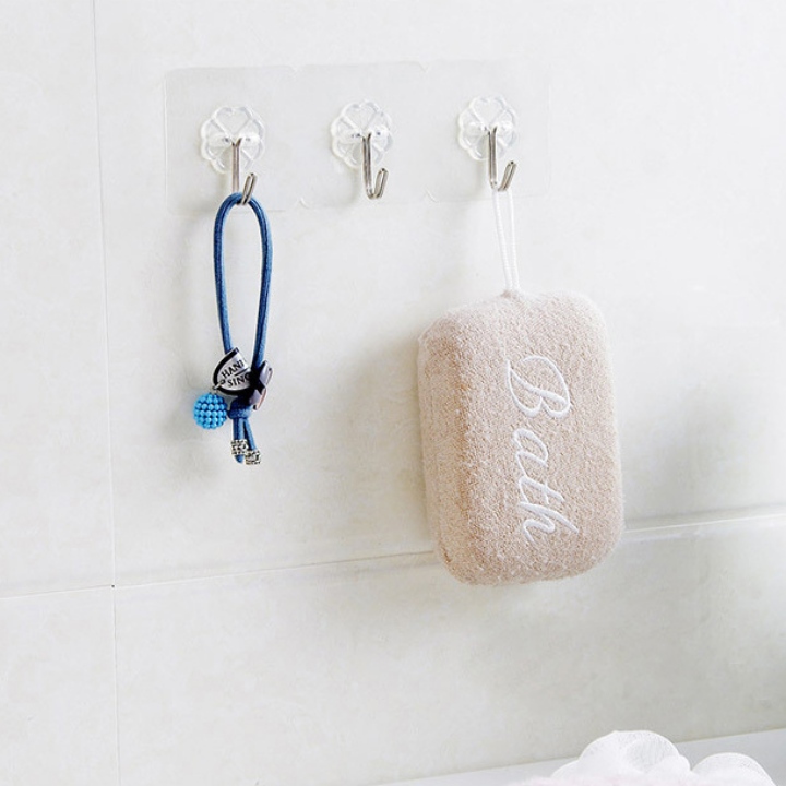 [HCM]Combo 20 Cái Móc Dán Tường Chịu Lực Trong Suốt
