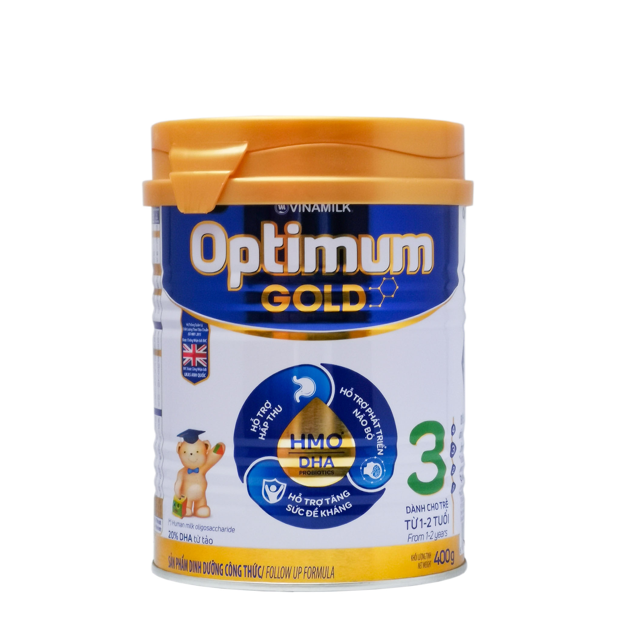 Sữa Bột Vinamilk Optimum Gold 3 - Hộp 400g (Cho trẻ 1~2 tuổi)