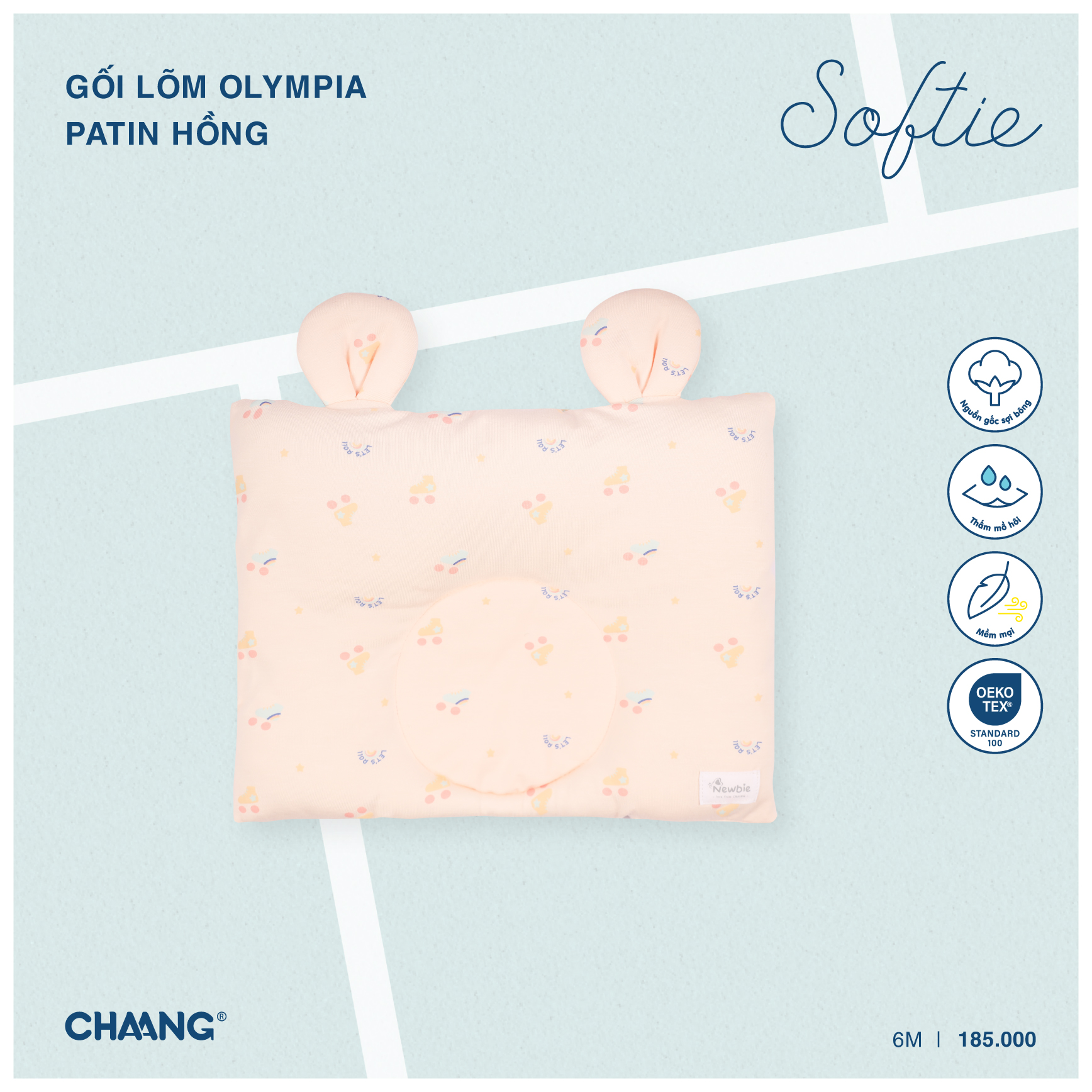 [CHAANG] Gối lõm sơ sinh Olympia Chaang