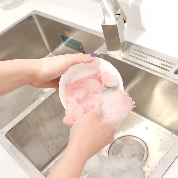 Sét 10 khăn lau 2 mặt đa năng siêu thấm hút