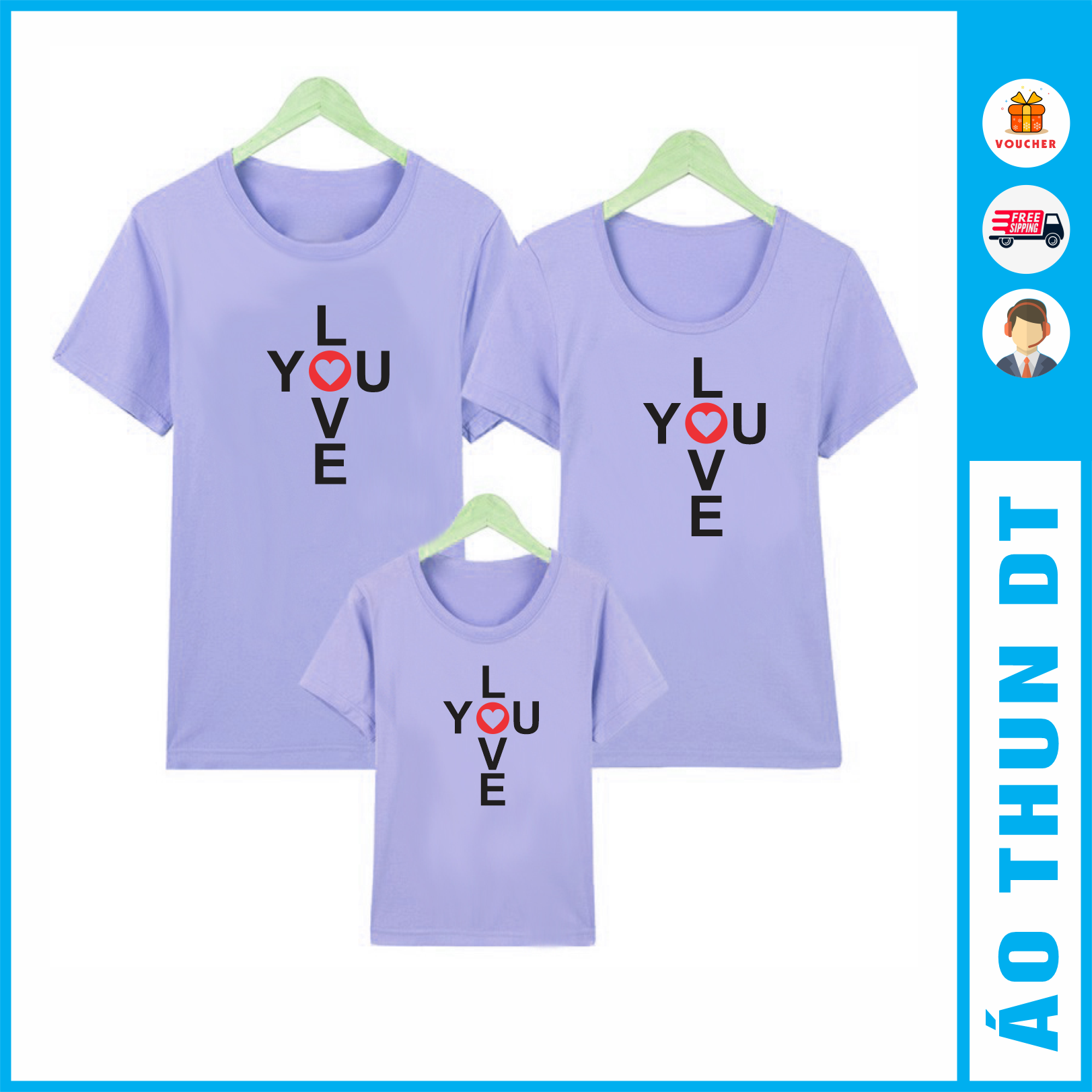 Áo đôi 35K/Cái - Màu tím