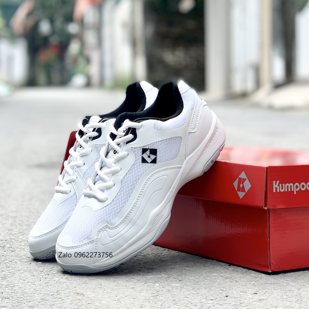 Giày Kumpoo G10 Xanh, Trắng (Giày cầu lông, giày bóng chuyền nam nữ Kumpoo)