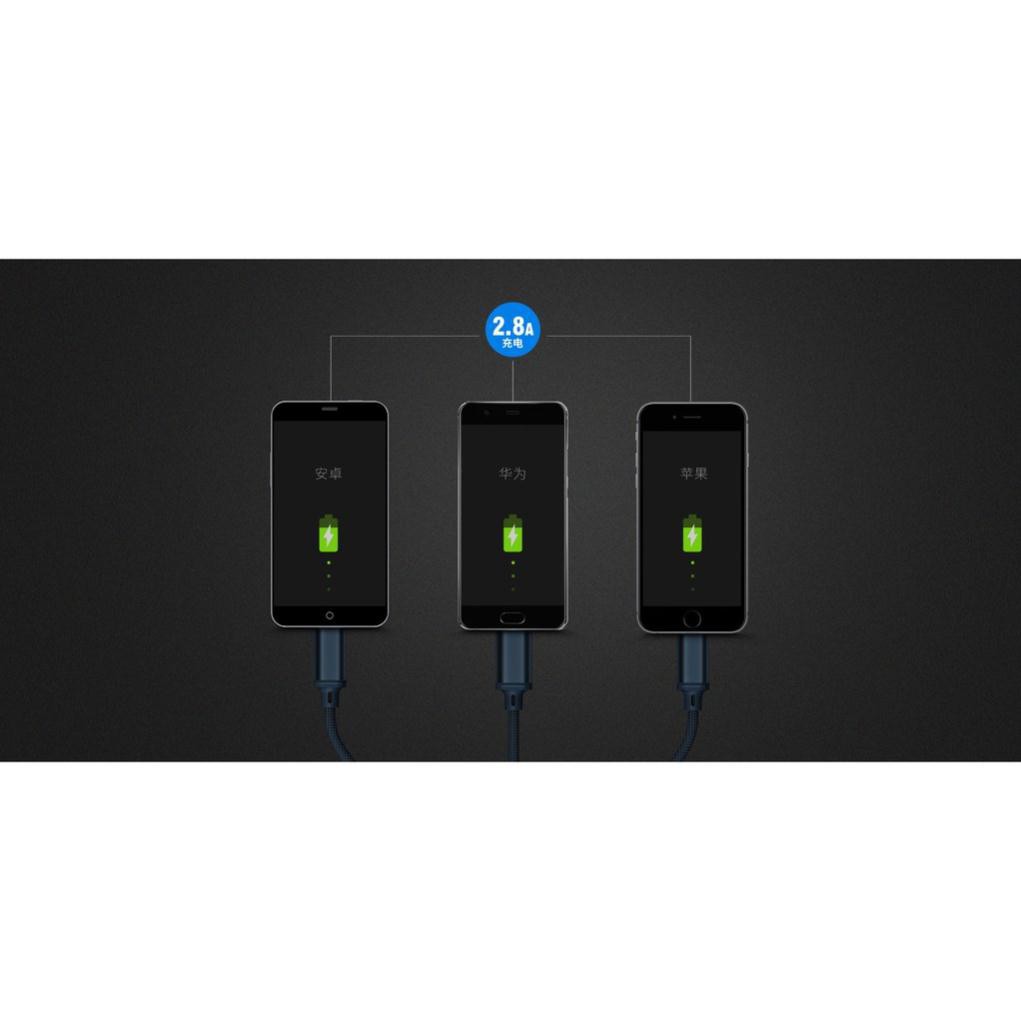 Cáp Sạc Remax 3 Đầu RC-131TH Iphone - Micro usb - Type C | BH 1 Năm