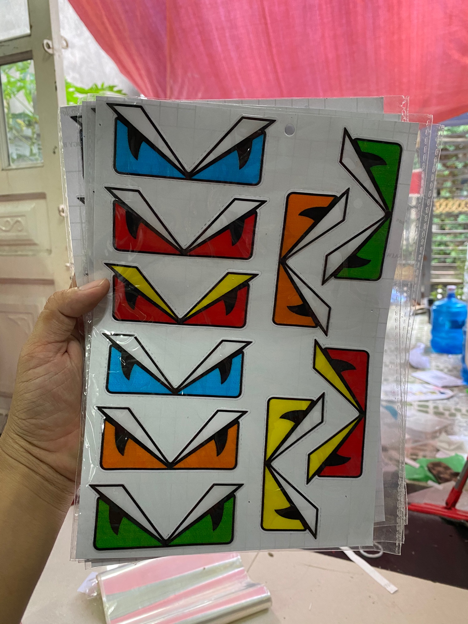 Combo full set Tem logo mắt fendi nhiều màu