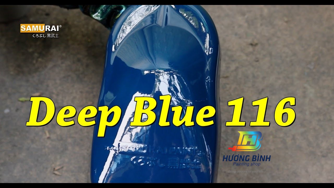 Sơn xịt Samurai màu Xanh Dương Đậm - 116 (400ml) (có khả năng kháng xăng A92, A95)