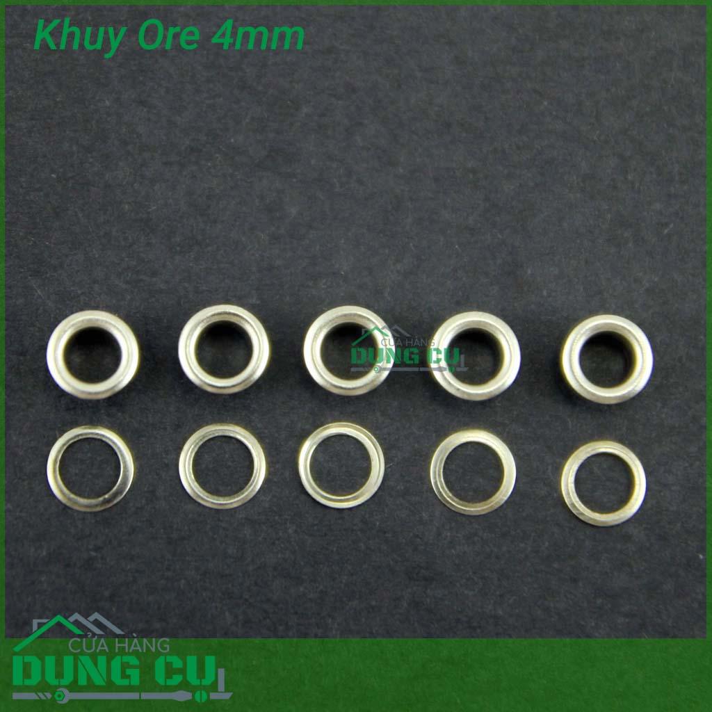500 Khoen bọc lỗ bạc 4mm