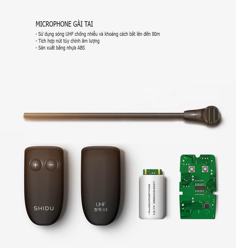 Máy trợ giảng không dây Shidu SD-S611 (UHF) [Hãng phân phối chính thức]