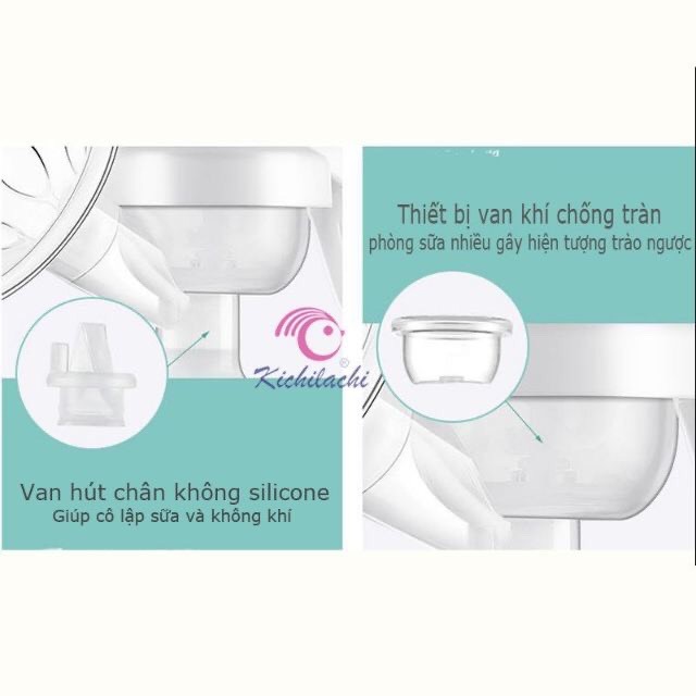 Máy hút sữa bằng tay Kichi tặng kèm cổ núm bình cổ rộng