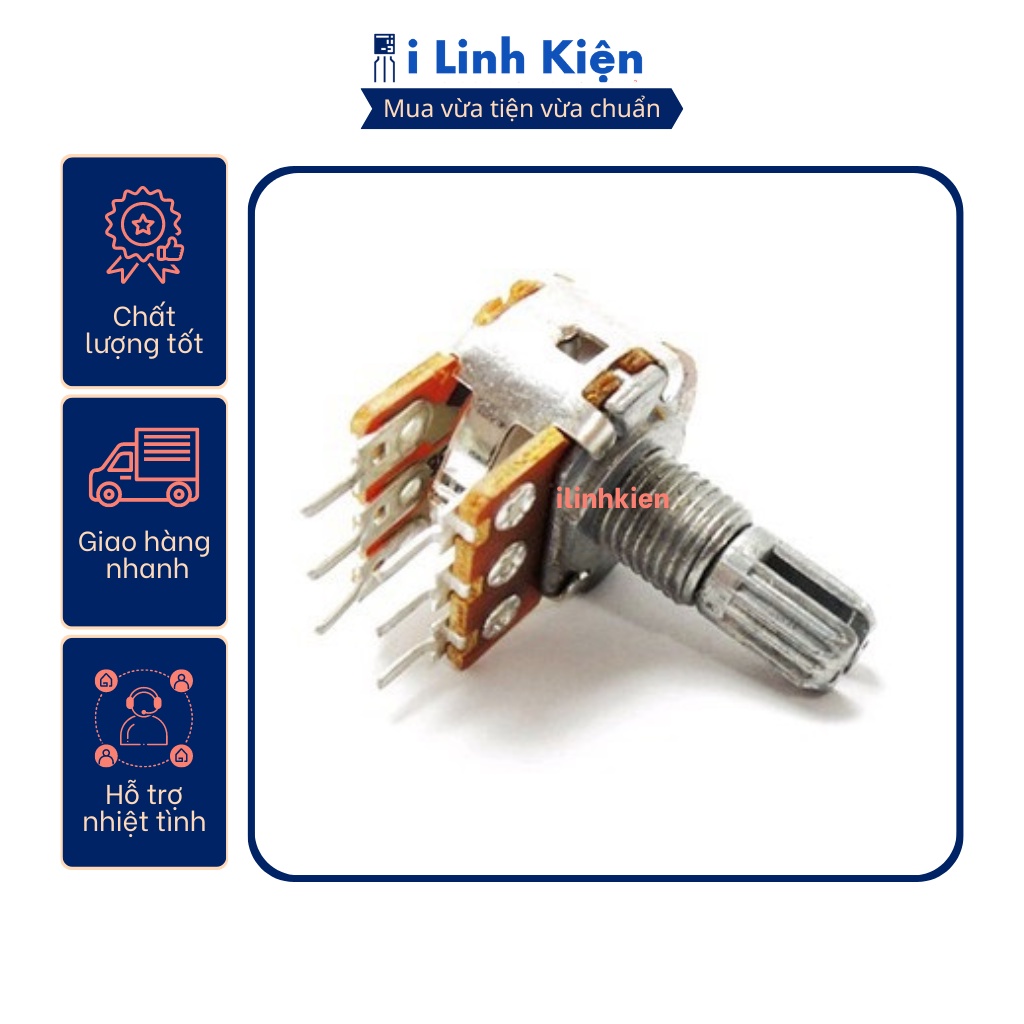 Chiết áp đôi 20K WH148-B20K 15mm