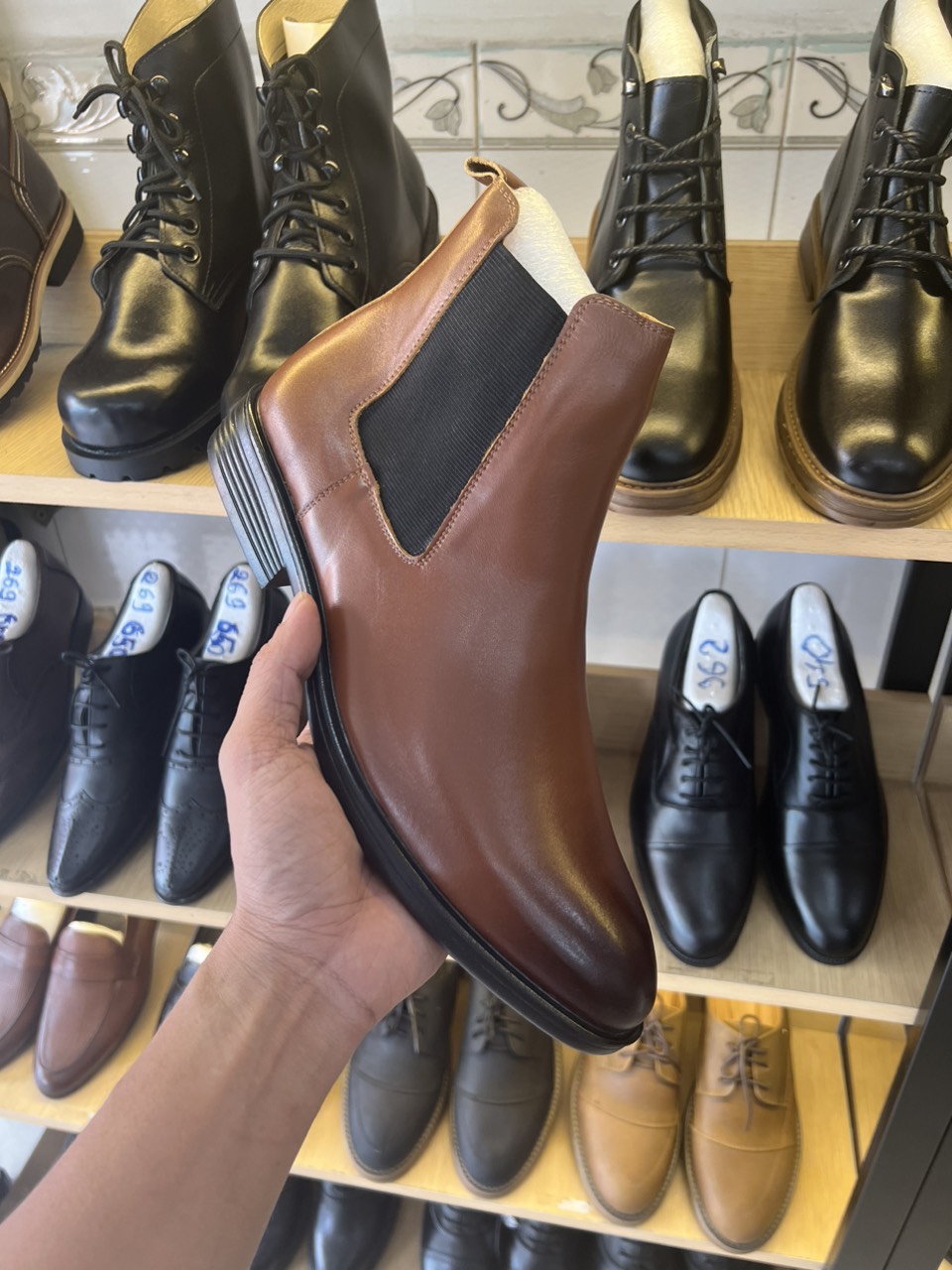 [ SALE XẢ KHO ]  GIÀY BOOTS NAM CHELLSEA BOOTS CLASSIC DA BÒ 100% C22