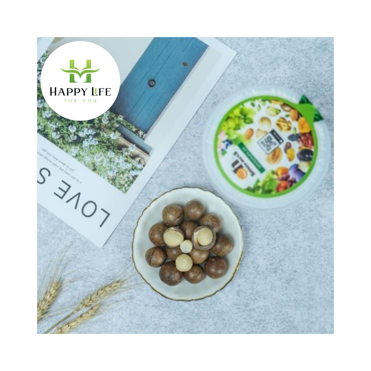 HẠT MACCA ÚC NỨT VỎ NƯỚNG hộp 500g
