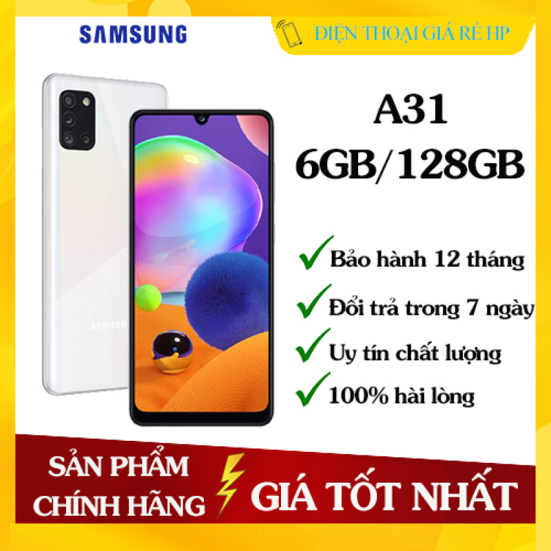 Điện Thoại Samsung Galaxy A31 ROM 128GB RAM 6GB - Hàng chính hãng, Mới 100%, Nguyên seal, Bảo hành 12 tháng [Điện thoại giá rẻ]