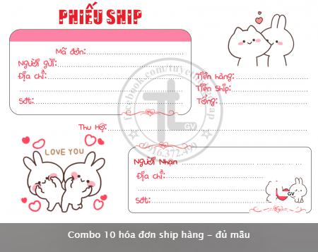 [HCM]Combo 10 hóa đơn ship hàng - đủ mẫu