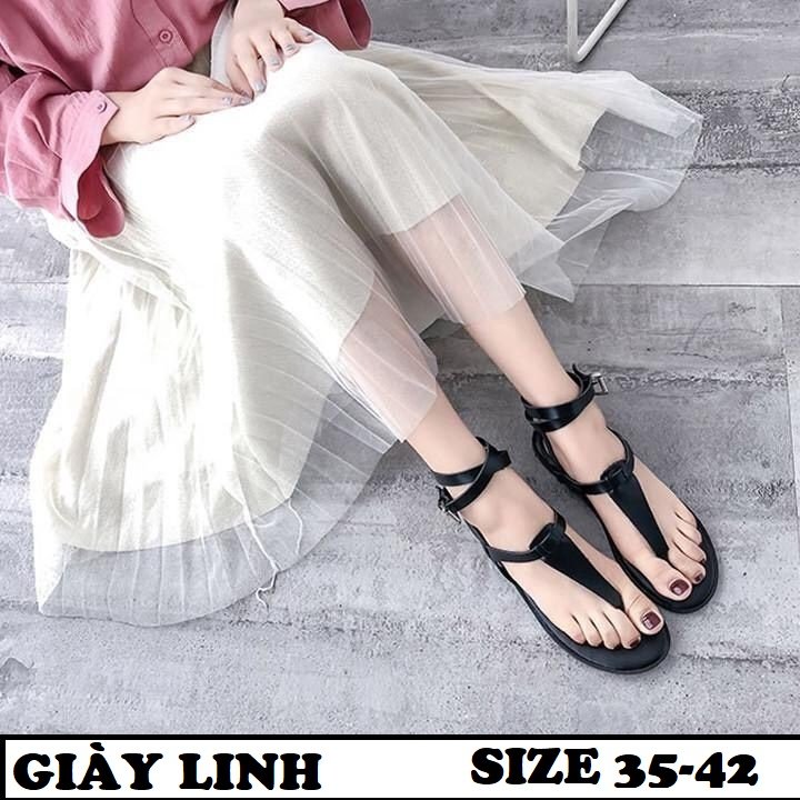 GIÀY SANDAL ĐẾ BỆT CHÉO CỔ CHÂN CÓ SIZE LỚN