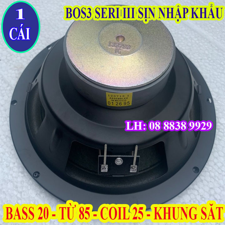 CỦ LOA BASS 20 BOS3 SERI 3 SỊN CÔN 6 LỚP NHẬP KHẨU - GIÁ 1 LOA