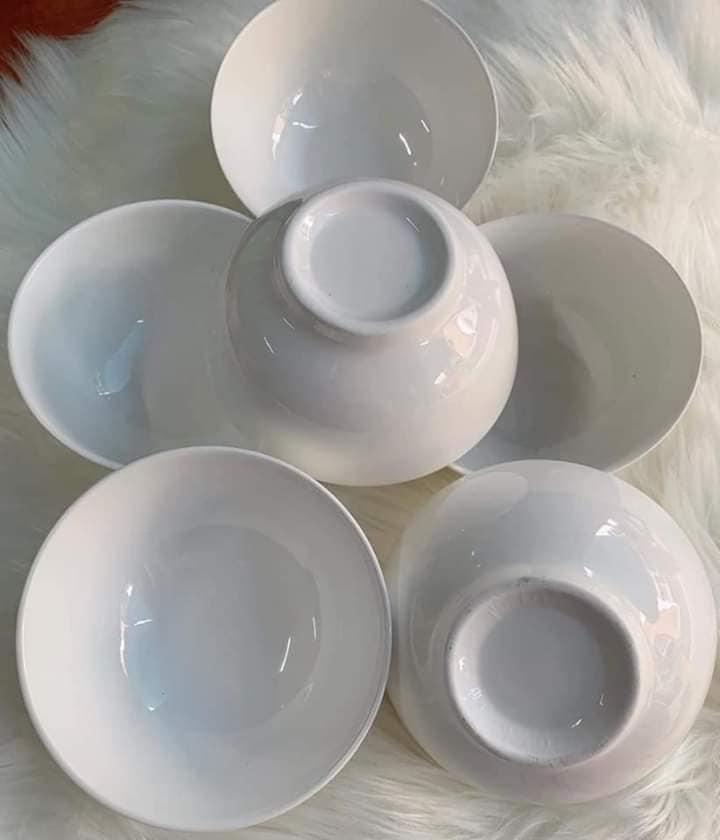 Set 10 chén sứ trắng