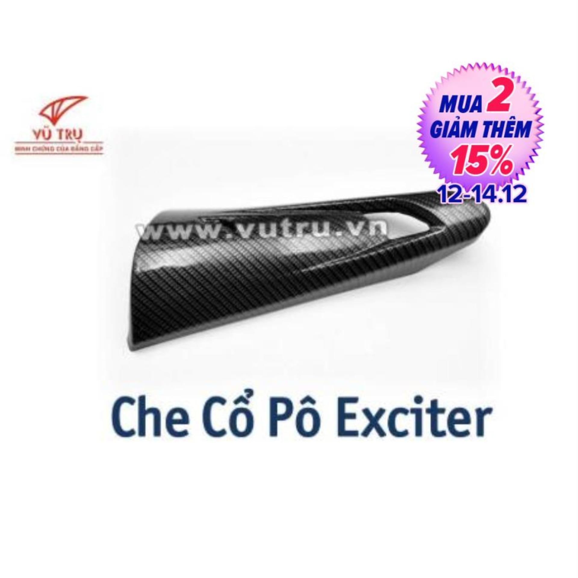 [BAO RẺ] Che cổ pô CARBON xe Exciter 150