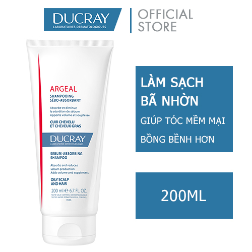 DUCRAY Dầu gội dành cho tóc & da đầu nhờn ARGEAL SHAMPOO 200ML
