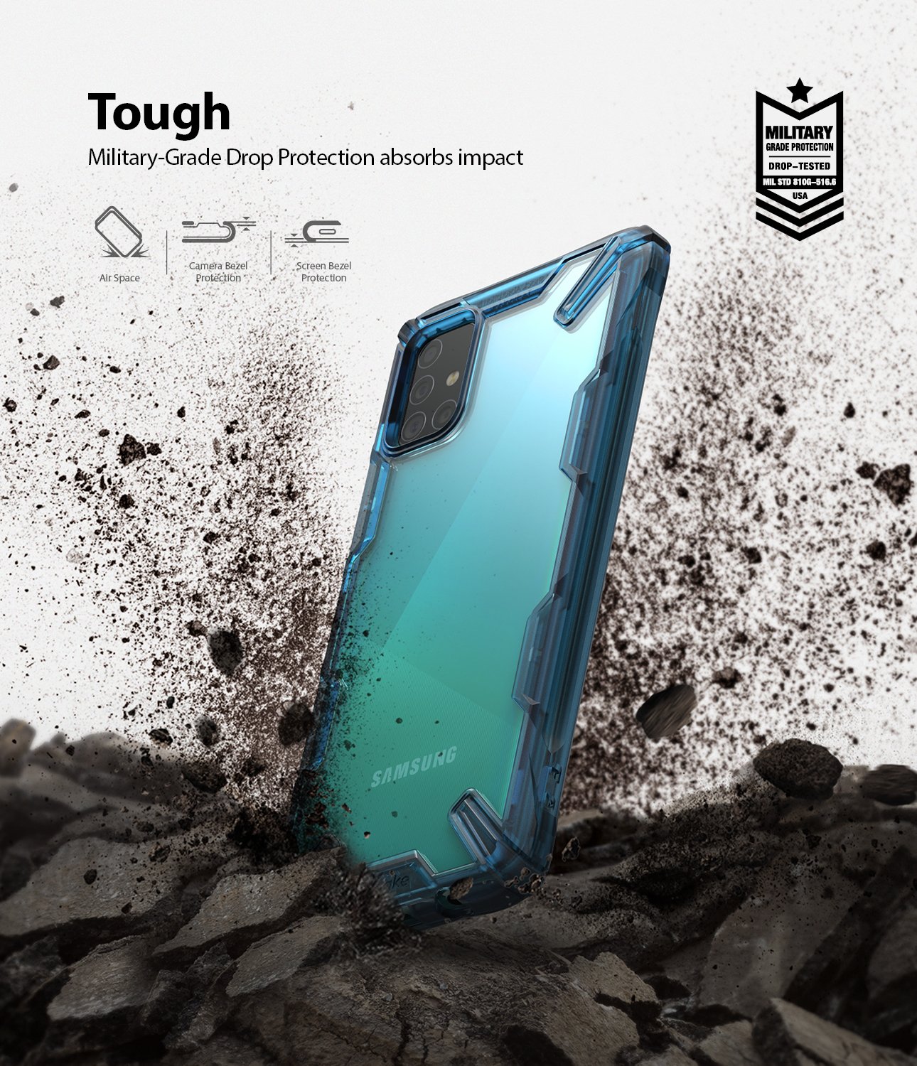 Ốp lưng Galaxy A51 Ringke Fusion X Hàn Quốc (Ringke Fusion X Case for Galaxy A51)