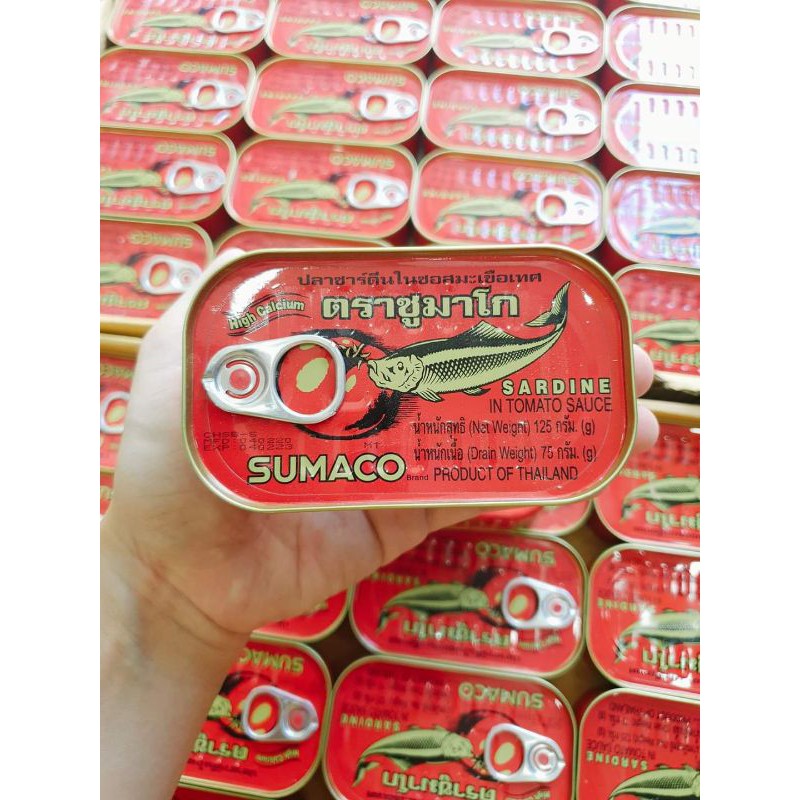 Cá Mòi Hộp Sốt Cà Sumaco Thái Lan - Hộp125gram