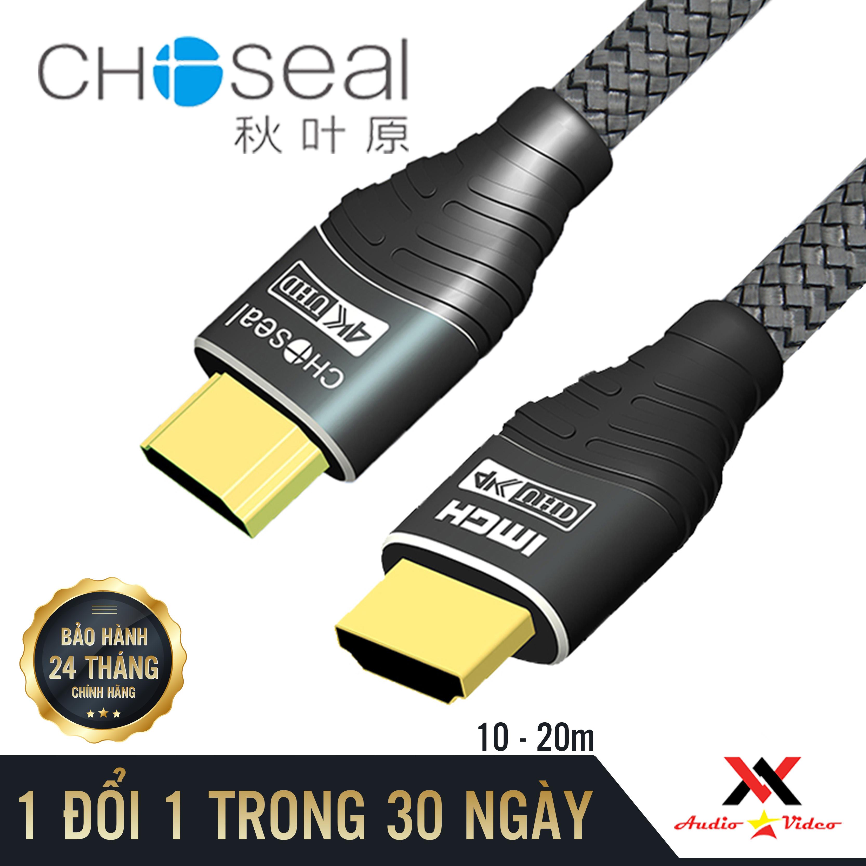 Dây Cáp HDMI Choseal 2.0 4K Cao Cấp loại tròn 10m dành cho Tivi máy tinh
