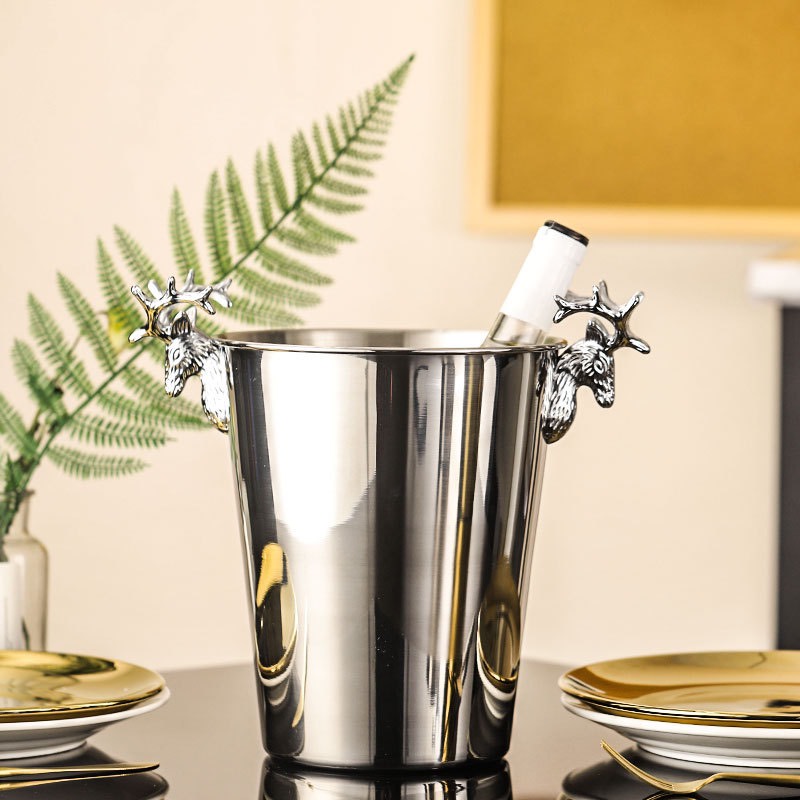 Xô đá inox #304 cao cấp đầu hươu