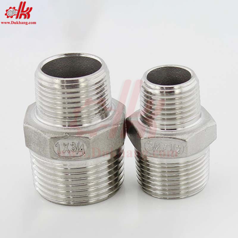 Nối giảm 2 đầu ren ngoài inox - Kép giảm inox 304