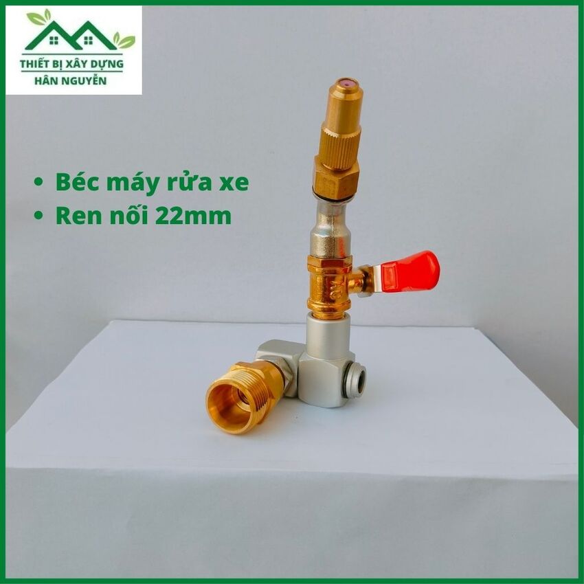 Béc rửa máy lạnh xoay 360 có chỉnh tia,ren 22mm,đầu béc vệ sinh máy lạnh