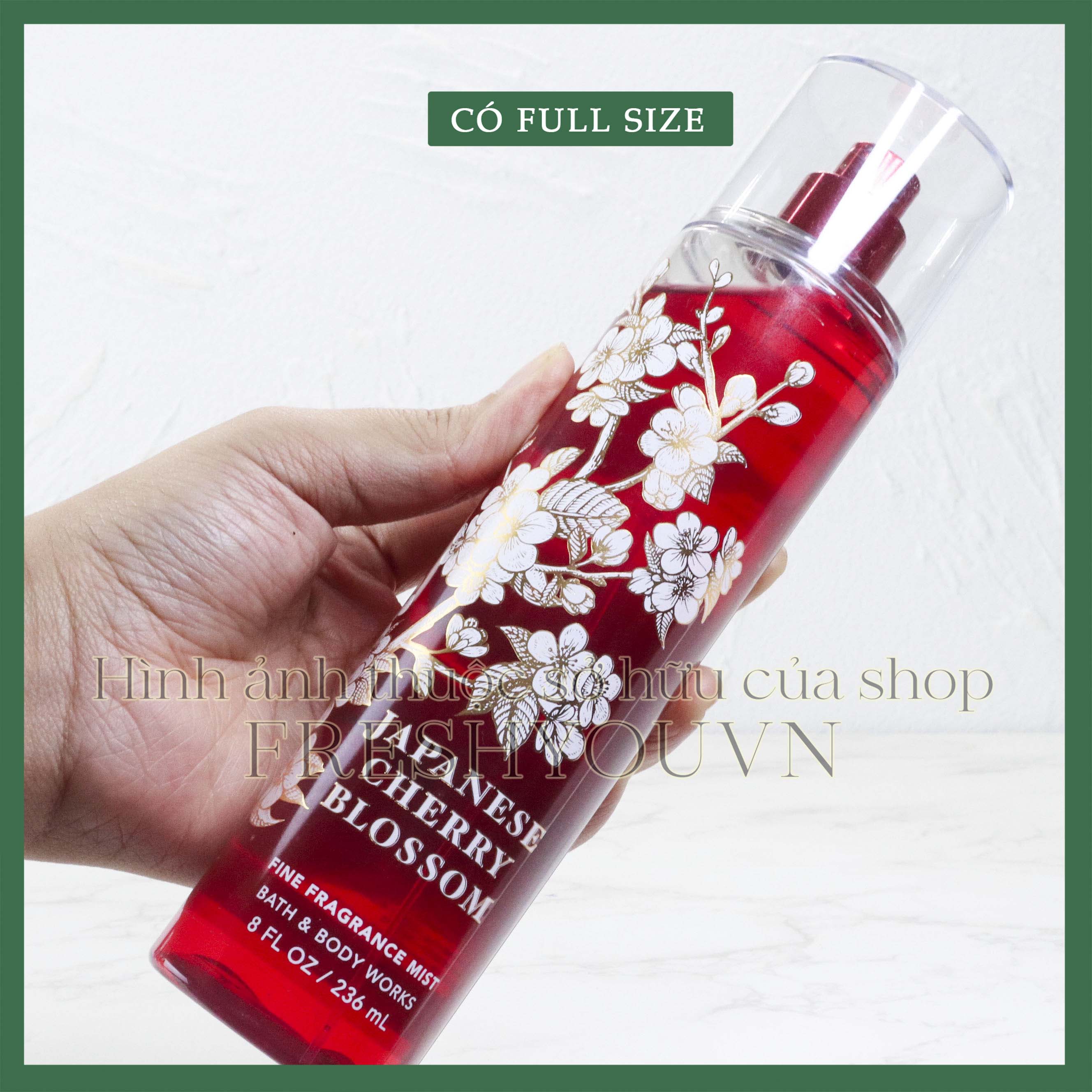 Japanese Cherry Blossom - 10ml & 30ml Xịt Thơm Toàn Thân Body Mist Bath & Body Works - Hoa
