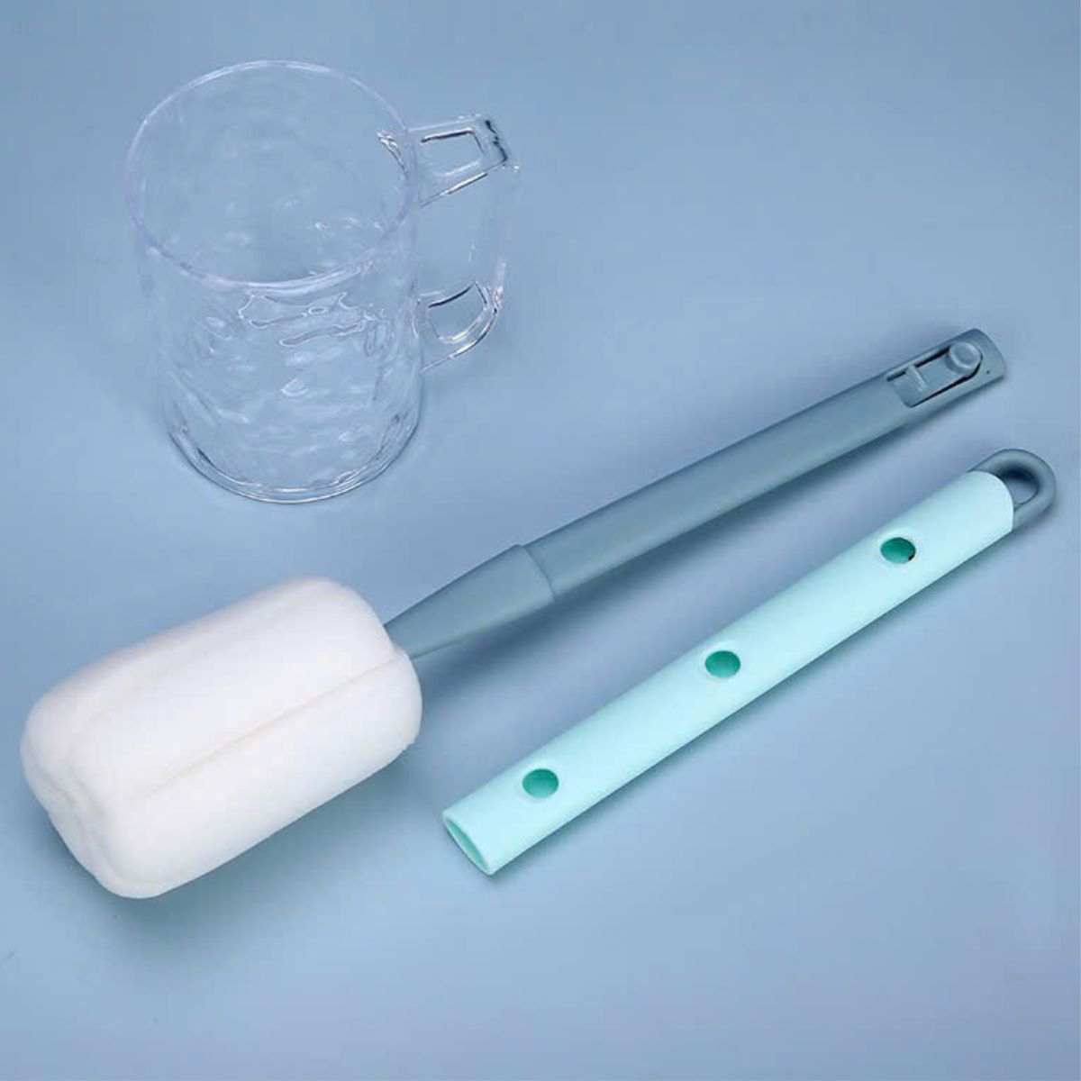 Bộ cọ rửa bình đầu mút xốp làm từ bọt biện rửa sạch mọi vết dơ, 3 nấc chiều dài tối đa 40cm sủ dụng tiện lợi