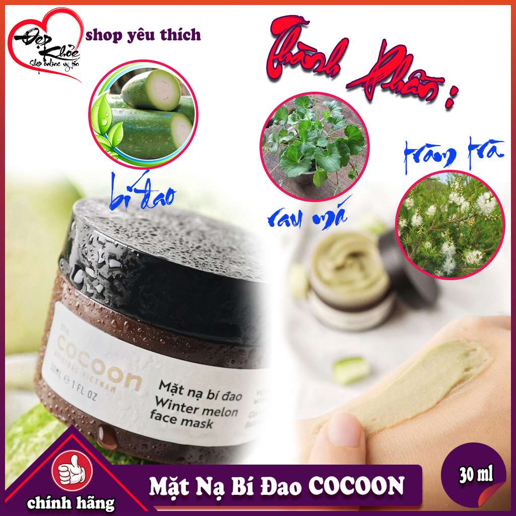 [HCM]Mặt Nạ Bí Đao COCOON 30ml ( giảm dầu và mụn ẩn )
