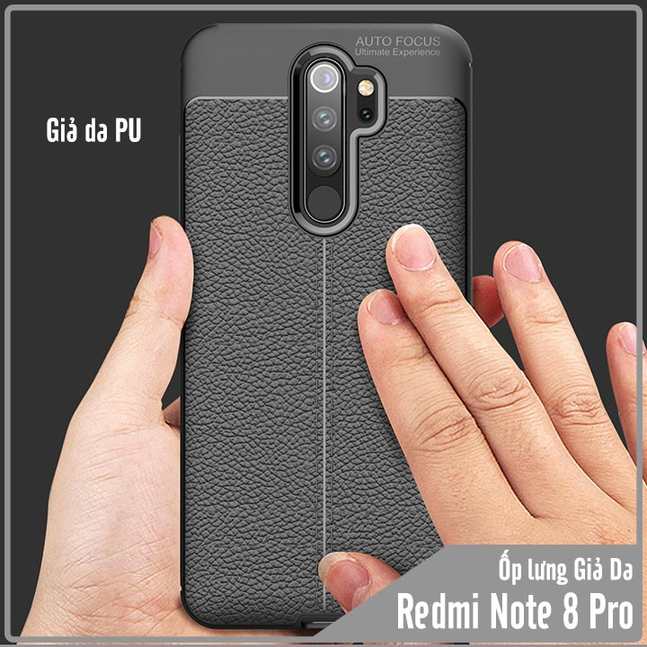 Ốp lưng giả da redmi note 8 / note 8 pro Autofocus chống sốc