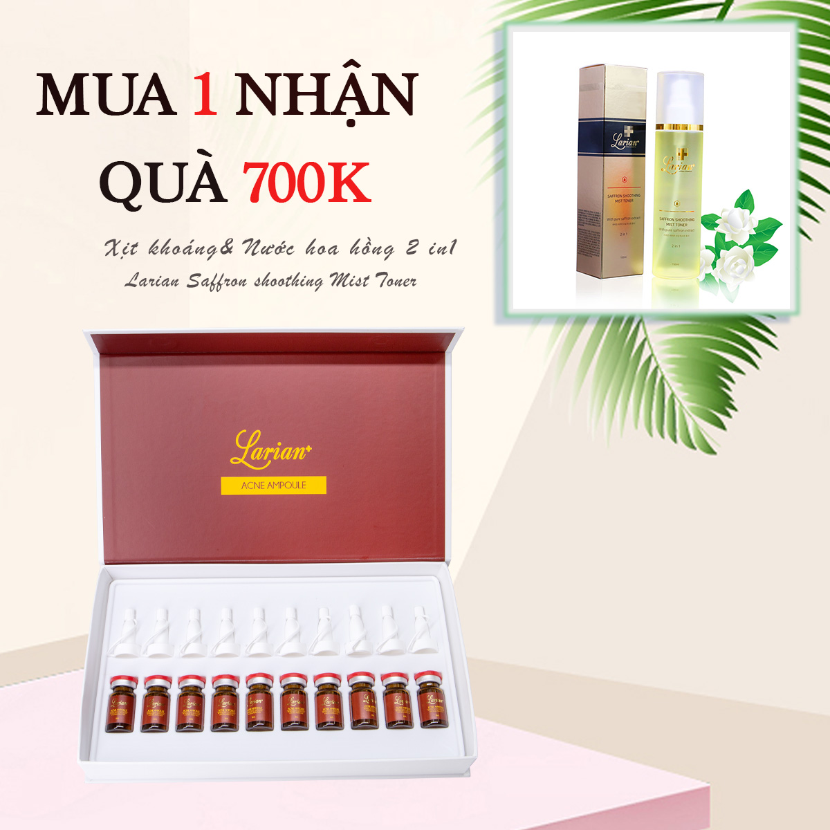 Tế bào gốc trị Mụn DNA cá hồi (LARIAN ACNE AMPOULE)