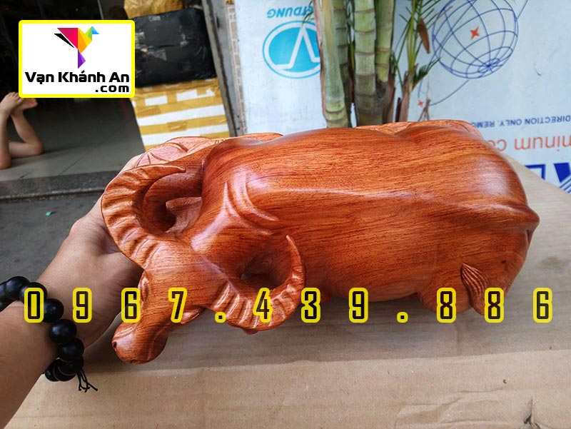 Tượng Trâu Tài Lộc gỗ hương - Tượng Phong Thủy - Trang Trí Nhà Cửa Decor - Quà Tặng Tân Gia - Quà Tặng Ý Nghĩa - Đồ Gỗ Mỹ Nghệ