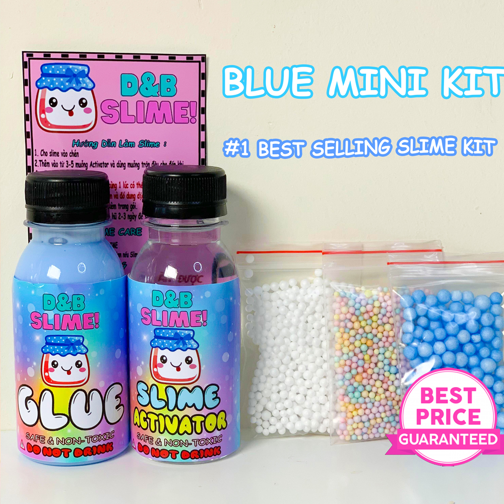 Bộ Kit làm Slime Basic - Kit làm Slime Cơ Bản Đủ Màu Thành Phẩm 120ML (Có hướng dẫn đầy đủ)