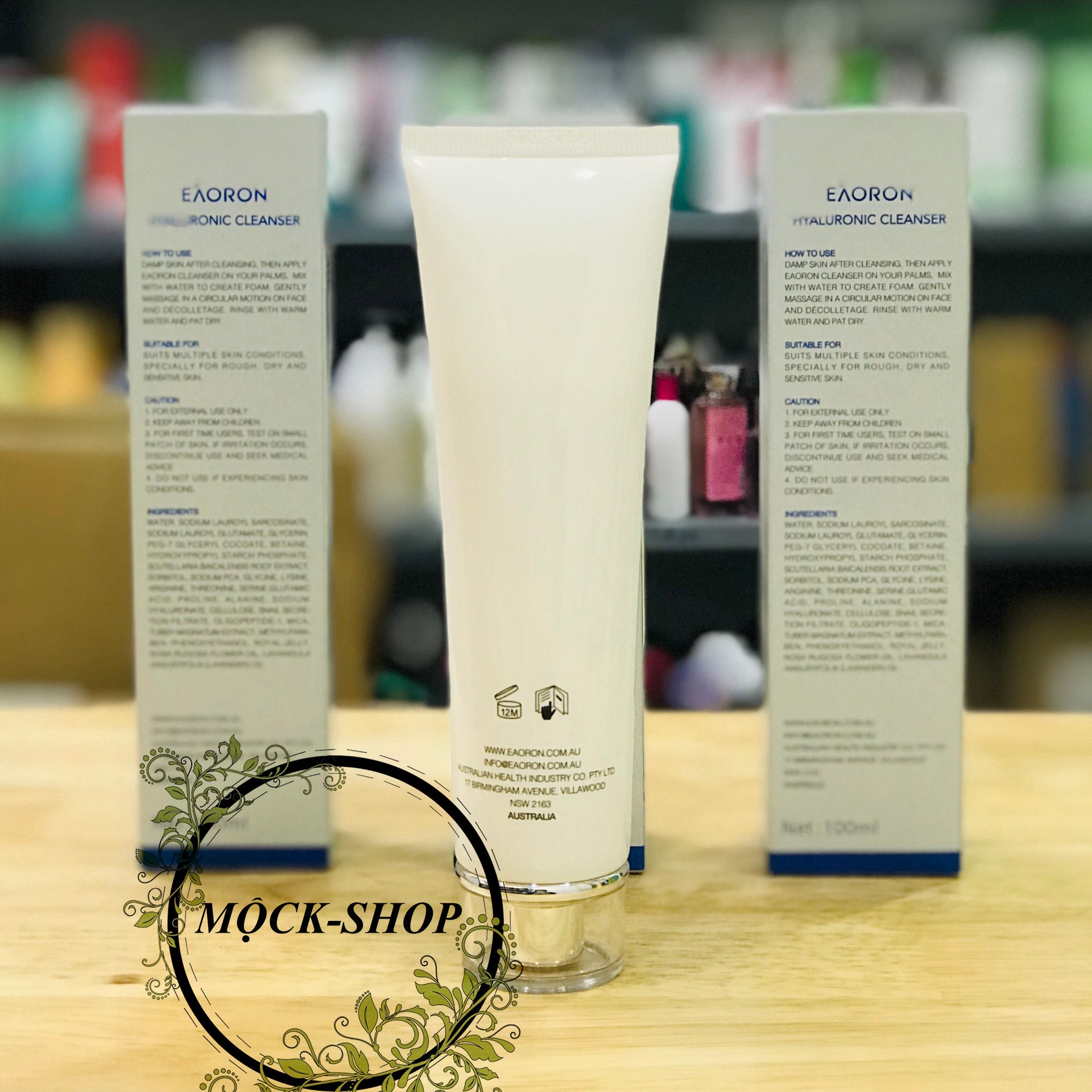 Sửa Rữa Mặt Trắng Da EAORON Hyaluronic Cleanser hàng úc