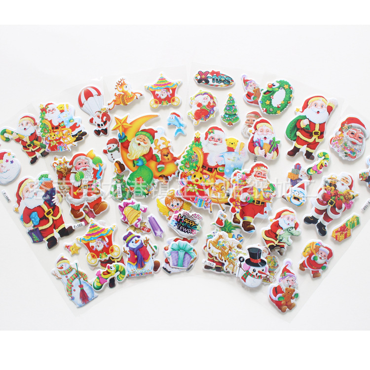 5 Vỉ Sticker 3D Nổi - Quà Tặng Giáng Sinh