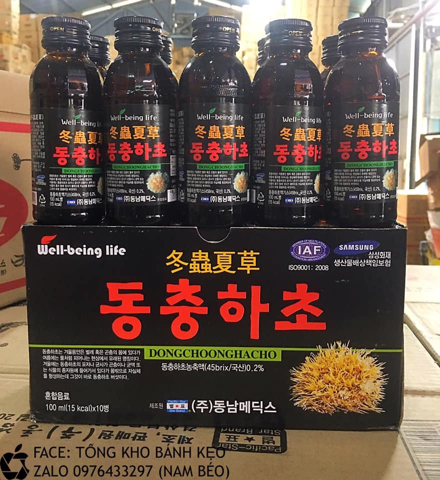 Nước đông trùng hạ thảo (Hộp 10 chai)